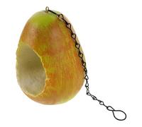 GRIRIW Outdoor Pear Shaped Hanging Bird Feeder Large Capacity Fruit Tray for Trees Balconies Gardens Weather Resistant Wild Bird Food Holder Decorative Garden Ornament