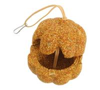 GRIRIW Parrot Chewing Pumpkin Shape Dental Hygiene Booster Foraging Stick Treat Natural Pumpkin Formula Extended Playtime Bird Cage Chew Supplies for Budgies and Parakeets