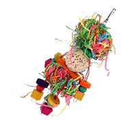 GRIRIW Parrot Chewing Toy Bird Shredding Toy Parrot Cage Accessory Perch Talking Bird