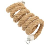 GRIRIW Parrot Rope with 1.5 Meter Cotton Rope and Crisp Bells for Cage Hanging and Foot Exercise for Parrots and Parakeets