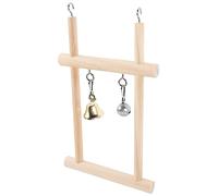 GRIRIW Parrot Swing Wood Stand for Birds Bite-resistant Perch Chew Toy Interactive Birdcage Accessory for Climbing and Playing for Parrots Conures and Budgies