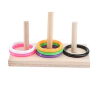 GRIRIW Parrot Training Ring Toy Set Intellectual Development Interactive Cast Rings Random Colors Bird Toys for Pet Parrots and Parakeets