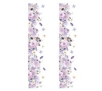 GRIRIW Peony with Tool-Free Installation Removable Wall Stickers PVC 2pcs Decorative Background Decals for Bedroom Living Room Cabinet Decoration