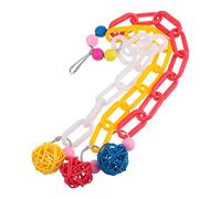 GRIRIW Pet Bird Toy Chain Woven Hanging Molar Chew Toy for Parrots Budgies and Birds Easy to Install Fun Activity for Your