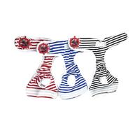 GRIRIW Pet Dog Menstruation Diapers Stripe Pattern Red S Size Adjustable Female Dog Physiological Sanitary Pants Puppy Period Protection