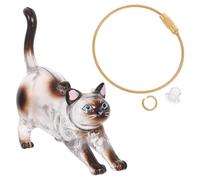 GRIRIW Pet Hair Storage Capsule Keychain for Siamese Cats Cat Hair Organizer with Whisker Holder Memorial Fur Keepsake