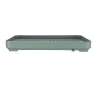 GRIRIW Pet Water Fountain Anti-spill Tray for Cats and Pets Large Green Plastic Drip Catcher with Removable Drain Base Fit to Prevent Floor Slips and Water Spills