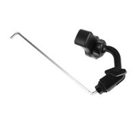 GRIRIW Phone Holder for Sax Lyre, Adjustable Square Socket Mount, Black Plastic and Stainless Steel Clip on Lyre for Tenor Saxophone, Daily Practicing and Stage Setups