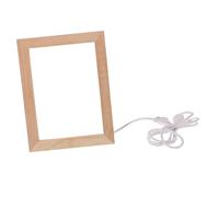 GRIRIW Photo Frame Light Led Wooden Tabletop Photo Frame Night Light Decorative Holder