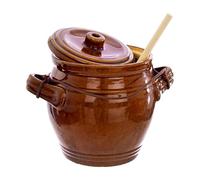 GRIRIW Pickle Jar Self-Pressure Ceramic Food Container 1.3L Fermentation Jar Crock Pickling Sealed Canister Kimchi Container Kitchen Storage for Home Making Pickles