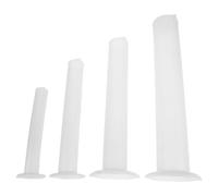 GRIRIW Plastic Graduated Cylinder Set and Extrathickened Bottom, Accurate Measurement 4pcs with Stable Hexagonal Base and User-friendly Design, for Laboratory and Classroom Use