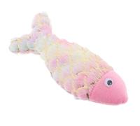 GRIRIW Plush Koi Fish Cat Chew Toy Small Size Interactive Soft Pet Toy for Indoor Kitten Teething and Exercise
