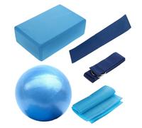 GRIRIW Portable Yoga Ball Kit with Handstand Block and Workout Accessories for Women Core Strengthening Pilates Set for Home Fitness Balance Endurance and Muscle Conditioning