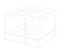 GRIRIW Practical Transparent Spider Enclosure with Ventilated Acrylic Box for Jumping Spiders Crickets and Small Reptiles Breeding Terrarium Safe Pet Habitat