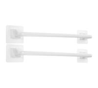 GRIRIW Punch Storage Convenient for Simple and Design Fashionable 2pcs Free Towel Holder Rod, White Bath Bathrooms