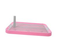 GRIRIW Puppy Indoor Potty Grid Type Dog Potty Tray, Pink 48x36cm, Pet Supply for Puppy Training and Indoor Use
