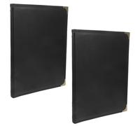 GRIRIW Pvc Menu Cover Book with 3-pages for 6-views, Reusable and Versatile Pu Leather Menu Holder Suitable for Restaurant, Bar and Variety of Dining Settings