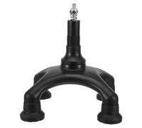 GRIRIW Quad Cane Base Attachment, Non-Slip Rotatable Black Abs Iron Four-Point Base for Walking Cane and Crutch, Outdoor Travel for Seniors