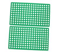 GRIRIW Rabbit Cage Mats 2pcs Non-slip Floor Pads for Small Animals 30x50cm Plastic Flooring Holes for Bunny Chinchilla Guinea Pig Habitat