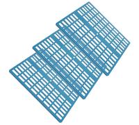 GRIRIW Rabbit Cage Mats and Small Animal Foot Resting Pads, 3pcs Plastic Bunny Floor Mats 34x25x1cm Blue for Pet Cages and Habitats