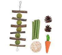 GRIRIW Rabbit Guinea Pig Chew Toys of Wooden Teething Toys Pet Biting Playthings Boredom Breaker for Rabbits Hamsters Birds Dental Health Improvement