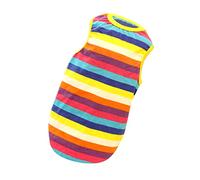 GRIRIW Rainbow Stripe Dog Vest Colorful Pet Costume for Dogs for Parties and Daily Wear Easy to Put and Take off
