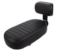 GRIRIW Rear Bike Seat Cushion with Thick Soft Padding and Stable Backrest Fit for Mountain and Electric Bikes Easy-clean Carrier Seat for Comfortable Cycling Black