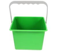 GRIRIW Rectangular Plastic Mop Bucket with Handle and Measurement Scale Light Green Cleaning Bucket for Car Garbage Can and Suv Trash Container for Vehicle Interior Waste Management