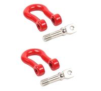 GRIRIW Red Alloy Car Tow Hook Ring Adjustable Towing Track Decoration for Truck Racing Style Easy Installation Stylish Auto Accessory