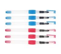 GRIRIW Refillable Water Brush Pens with Smooth Writing and Versatile Design 6pcs for Watercolours Nylon Tips and Pp Material, for Outdoor Sketching and Artistic Calligraphy