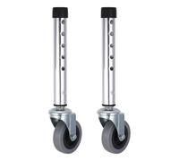GRIRIW Replacement Walker Feet Wheels, Durable 1 Pair Aluminum Alloy Casters Suitable for Rollator in Homes