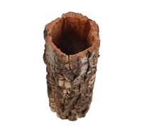 GRIRIW Reptile Shelter Hollow Tree Trunk Hideout Wood Coffee Realistic Tree Bark Surface Private Resting Space for Snake Lizard Terrarium Decor