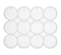 GRIRIW Resin Molds Round Silicone Mold Non-Stick Surface Strong Sturdy White Flat Circular for Handmade Projects and Creating A Variety of Crafts