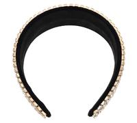 GRIRIW Rhinestone Prevents Slipping and Versatile for Hairstyles Wide Headband with Velour Material Elegant Hair Jewelry for Women Suitable for Weddings and Daily Life