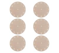 GRIRIW Round Blank Wood Dial Discs for DIY Wall Clock Replacement, 6PCS Wooden Clock Faces with Arabic Numerals, 23cm Diameter, for Home and Office Crafting Projects