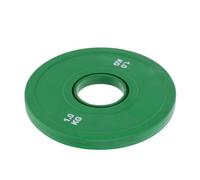 GRIRIW Rubber Coated Barbell Plates 1kg Green Bumper Weight Plates for Strength Training and Dumbbell Workouts