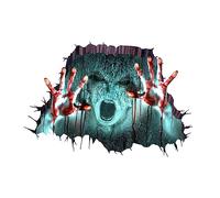 GRIRIW Scary Halloween Floor Stickers Horrible Zombie Patterned Adhesive for Festive Decoration Removable No Residue for Halloween Parties and Events