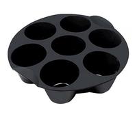 GRIRIW Silicone 7-Hole Muffin Cake Cups Air Fryer Accessories Non-Stick Baking Mold 7 Inch Random Color for Home Kitchen Bakeware Random Color