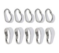 GRIRIW Silver Pendant Clasps Connectors 10pcs Easy to Turn on Or Sturdy Silver Material for Necklace Making Suitable for Keychain and Pendant for Jewellery Crafts
