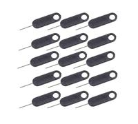 GRIRIW Sim Ejectors Pin Tool Universal Aluminum Alloy for Mobile Phone Sim Cards Easy and Convenient Tray Removal 15Pcs Black