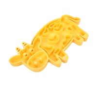 GRIRIW Slow Feeder Dog Bowl Anti-choke Pet Food Slow Eating Bowl Indoor Reusable Yellow Dog Feeding Dish for Puppies