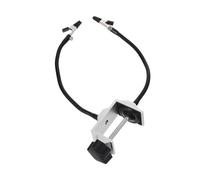 GRIRIW Soldering Iron Stand Solder Bracket Clamp 2 Arms Lightweight Aluminum Alloy Stable Bench Vise Mount for Soldering Iron and PCB Electronic Board in Bench Vise Area