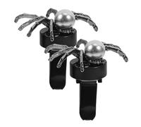 GRIRIW Spider Car Vent Clips 2pcs Set Funny Halloween Accessories for Car Interior Decoration Bling Spider Diffuser Clips Gothic Auto Decor
