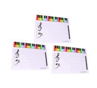 GRIRIW Staff Whiteboard Board Erasable Music Teaching Tool 3pcs Rewritable Easy to Carry and Store for Beginners and Music for School and Home Practice