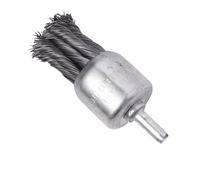 GRIRIW Steel Wire Knot Type Crimped End Brush 7x2.5cm for Power Drill, Pen Shape Cup Wire Brush for Industrial Cleaning and Surface Finishing
