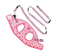 GRIRIW Strawberry Pattern Puppy Harness and Extra Long Walking Leash Pet Vest for Small Dogs and Cats Strong Safe Material for Comfortable Outdoor Walking and Training