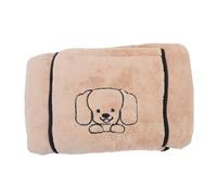GRIRIW Super Absorbent Dog Towel with Hand Pockets Coral Fleece Pet Blanket for Drying Dogs and Cats Quick Dry Puppy Towel for Bath Shower and Outdoor Use Light Camel