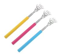 GRIRIW Telescopic Back Scratcher Set with Comfortable Portable Design 3pcs Stainless Steel Self Massage Tool for Parents and Pregnant Women to Hard-to-Reach Itches