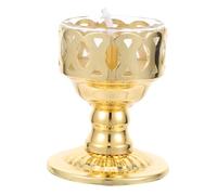 GRIRIW Temple Butter Lamp Alloy Altar Lamp for Buddhist Worship Vintage Kerosene Oil Decorative Light for Home and Temple Use Traditional Ghee for Spiritual Practices