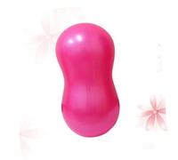 GRIRIW Thickened Anti-burst Peanut Yoga Ball for Pilates and Home Workouts Pink Stability Training Balancer Exercise Tool for Core Strength and Coordination